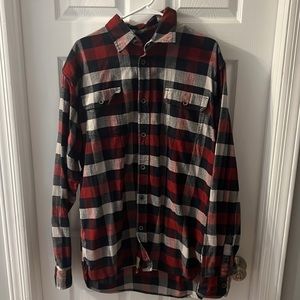 Jacks Flannel Shirt- Men’s- Size XLT XL-Tall- Red Black & white